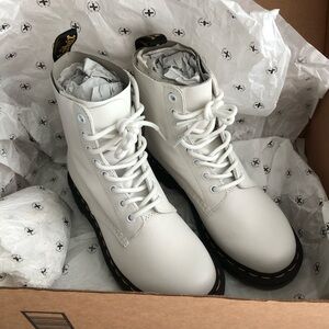 Dr. Martens 1460 Pascal Virginia White Leather Boots
